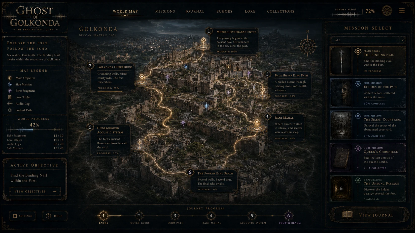 Ghost of Golkonda mission world map